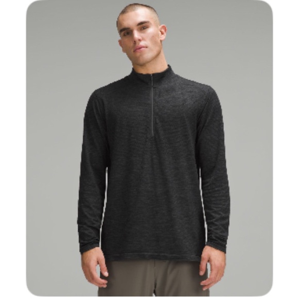 lululemon athletica Metal Vent Tech Black/Gray Men's Half-zip